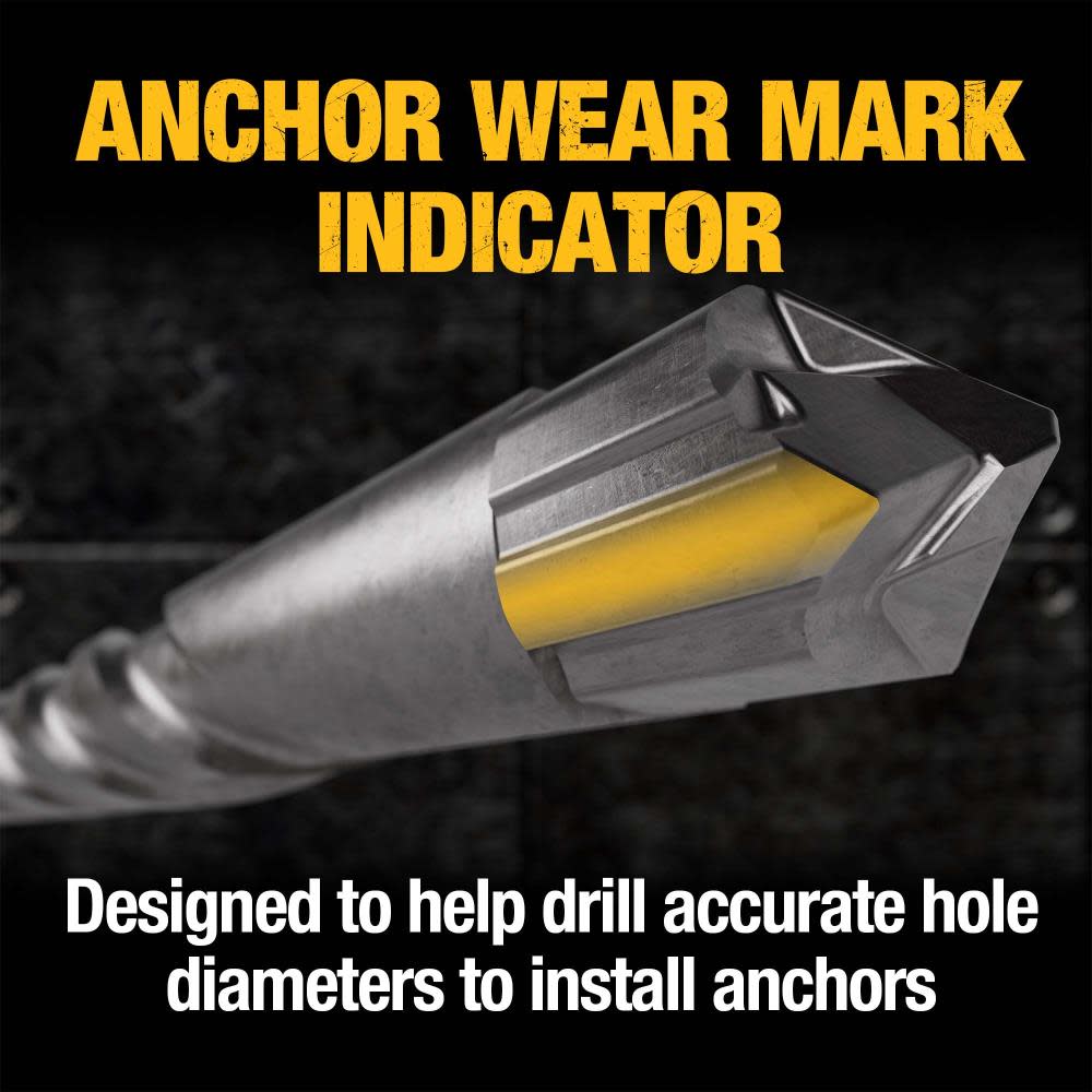 DEWALT ELITE SERIES SDS PLUS Masonry Drill Bits 1/2″ X 16″ X 18″ - Ascmtools