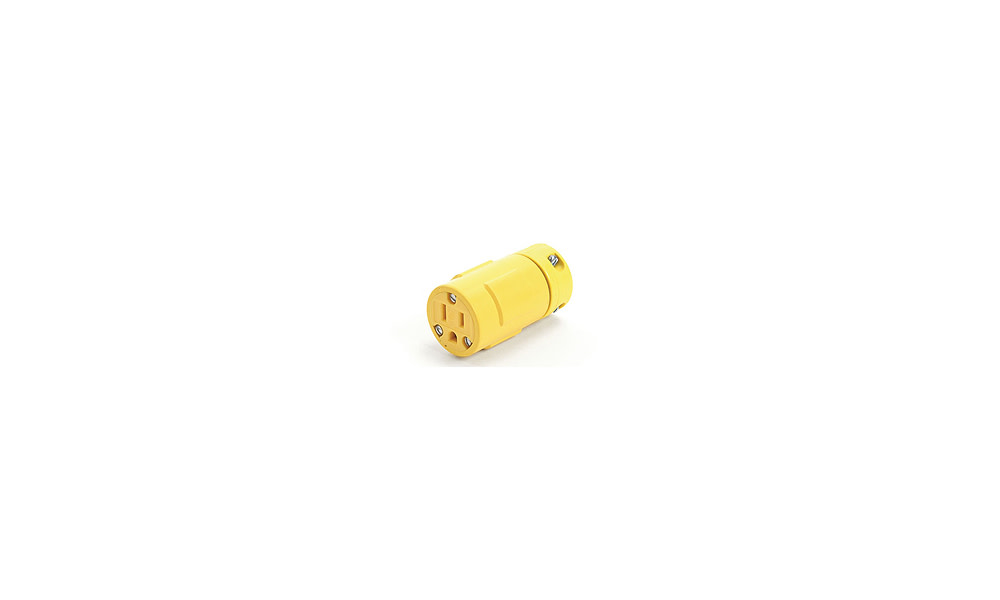 Waldom Electronics 125V 15A 2P 3 Wire NEMA 5-15 Yellow Straight Blade Female Plug - Ascmtools