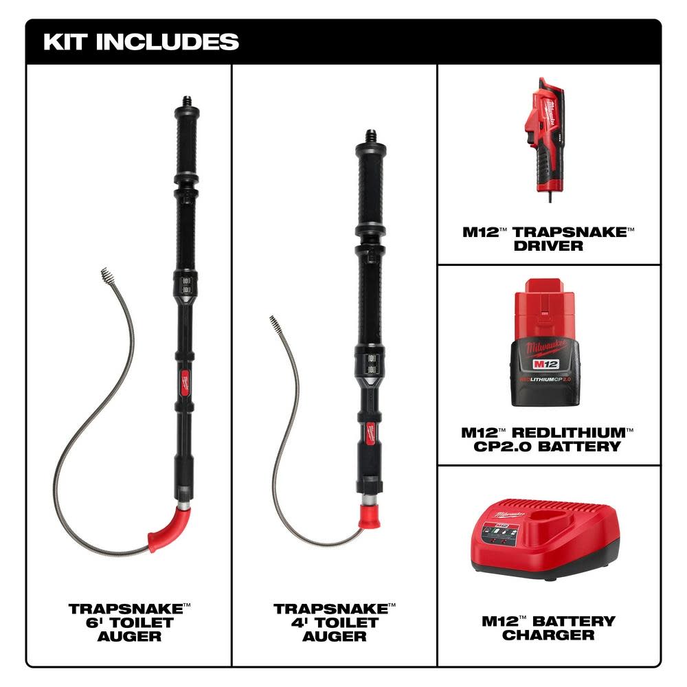 Milwaukee M12 TRAPSNAKE 2 Tool Combo Kit - Ascmtools