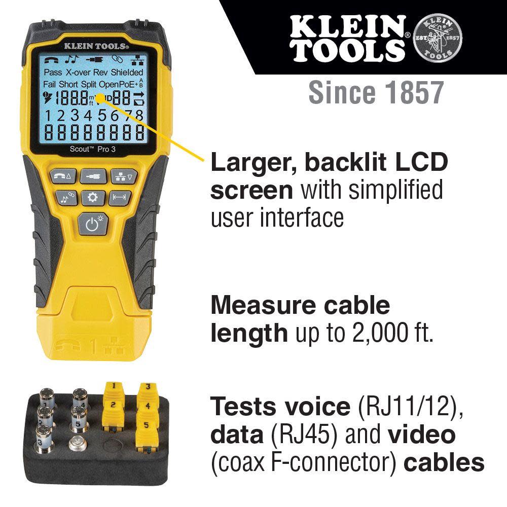 Klein Tools Scout Pro 3 Tester Starter Kit - Ascmtools