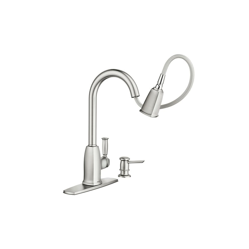 Moen Wellsley Kitchen Faucet Spot Resist Stainless High Arc - Ascmtools