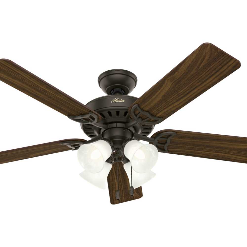 Hunter Fan Studio Series Ceiling Fan 52″ New Bronze Cherry/Walnut - Ascmtools
