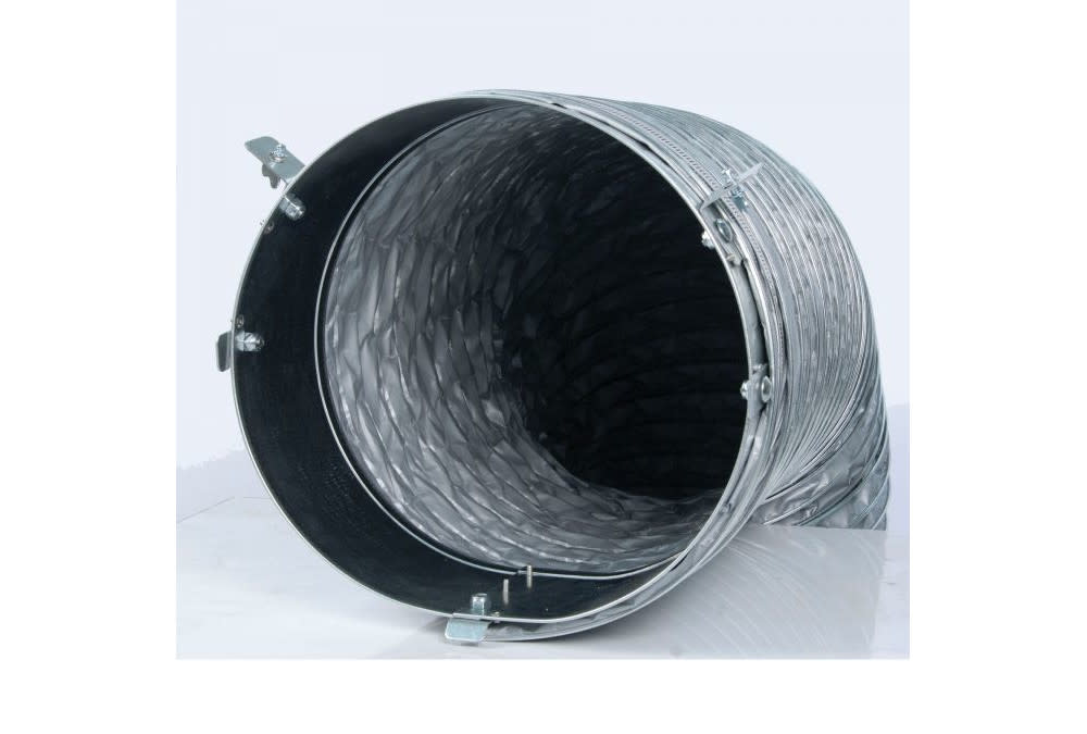 LB White 12 In. x 12 Ft. Gray Duct Kit with Quick Connect Adapter & Clamp - Ascmtools