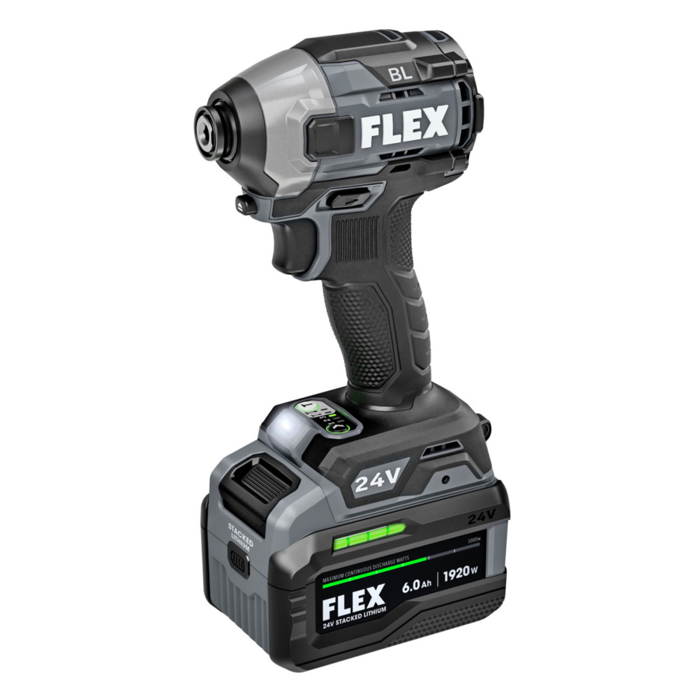 FLEX 24V 1/4″ Hex Impact Driver with Multi-Mode Stacked-Lithium Kit - Ascmtools