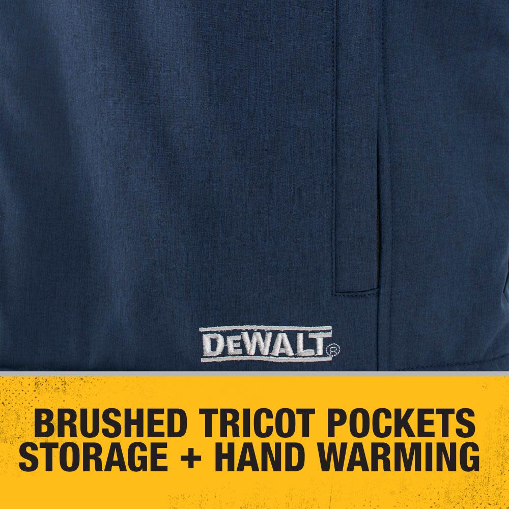 DEWALT Mens Heated Kit Soft Shell Vest with Sherpa Lining Navy 3X - Ascmtools