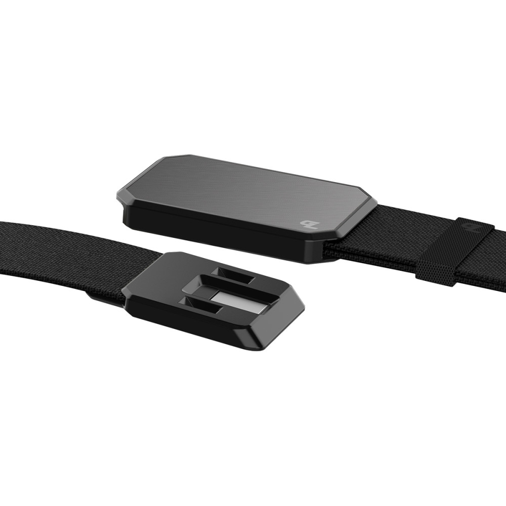 Groove Life Black Belt with Gun Metal Magnetic Buckle - Ascmtools