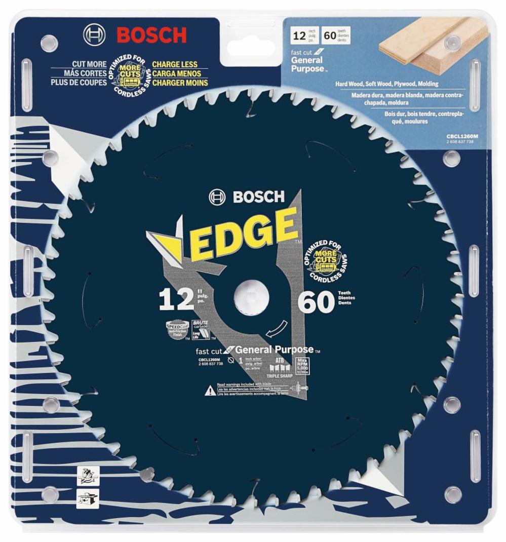 Bosch 12 In. 60 Tooth Edge Cordless Circular Saw Blade for General Purpose - Ascmtools