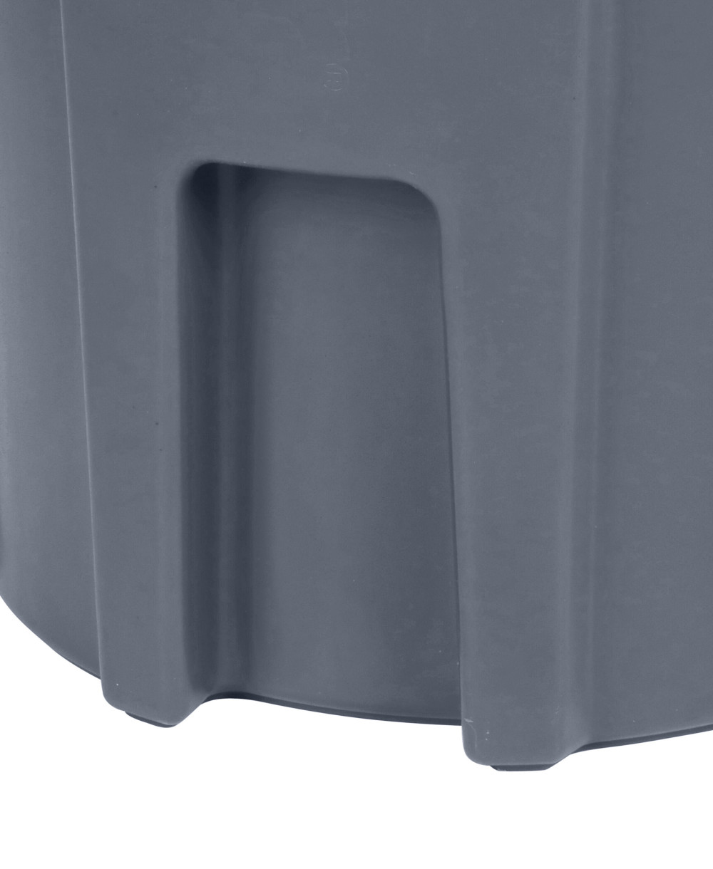 Toter 44 Gallon Round Trash Can with Lift Handle Dark Gray Granite - Ascmtools