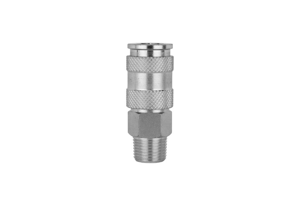 Milton Quick-Connect Steel Coupler 3/8″ MNPT High Flow (V-Style) - Ascmtools