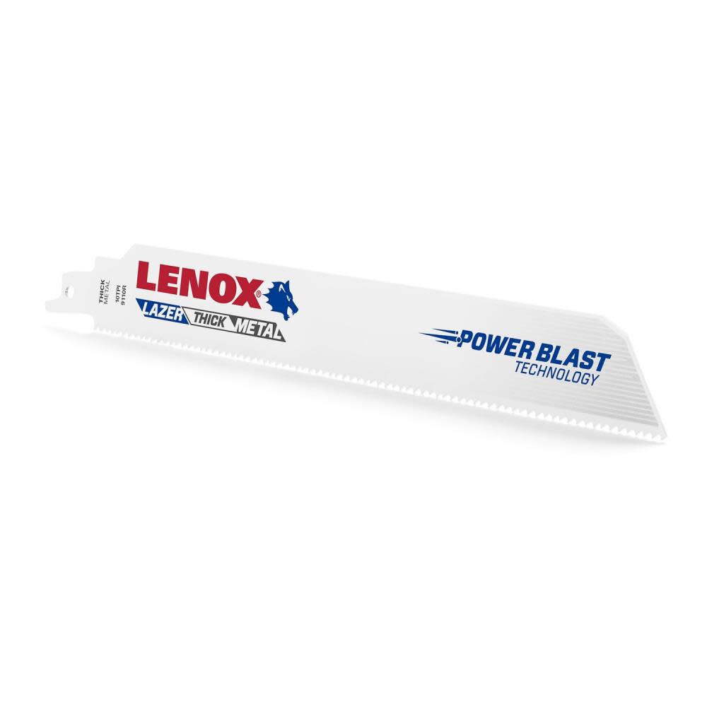 Lenox Reciprocating Saw Blade B9110R 9″ X 1″ X .042″ X 10 TPI 25pk - Ascmtools
