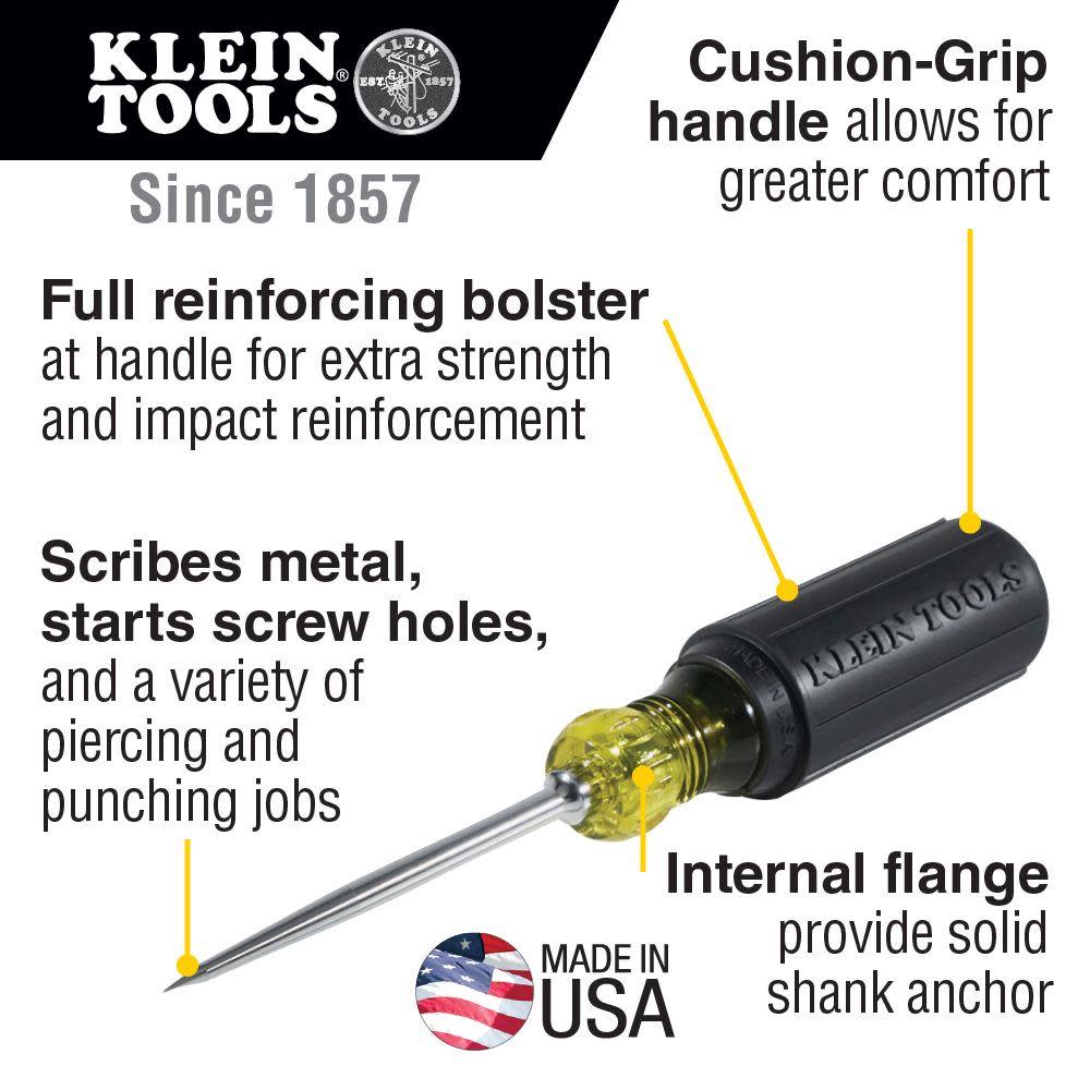 Klein Tools Cushion-Grip Scratch Awl - Ascmtools