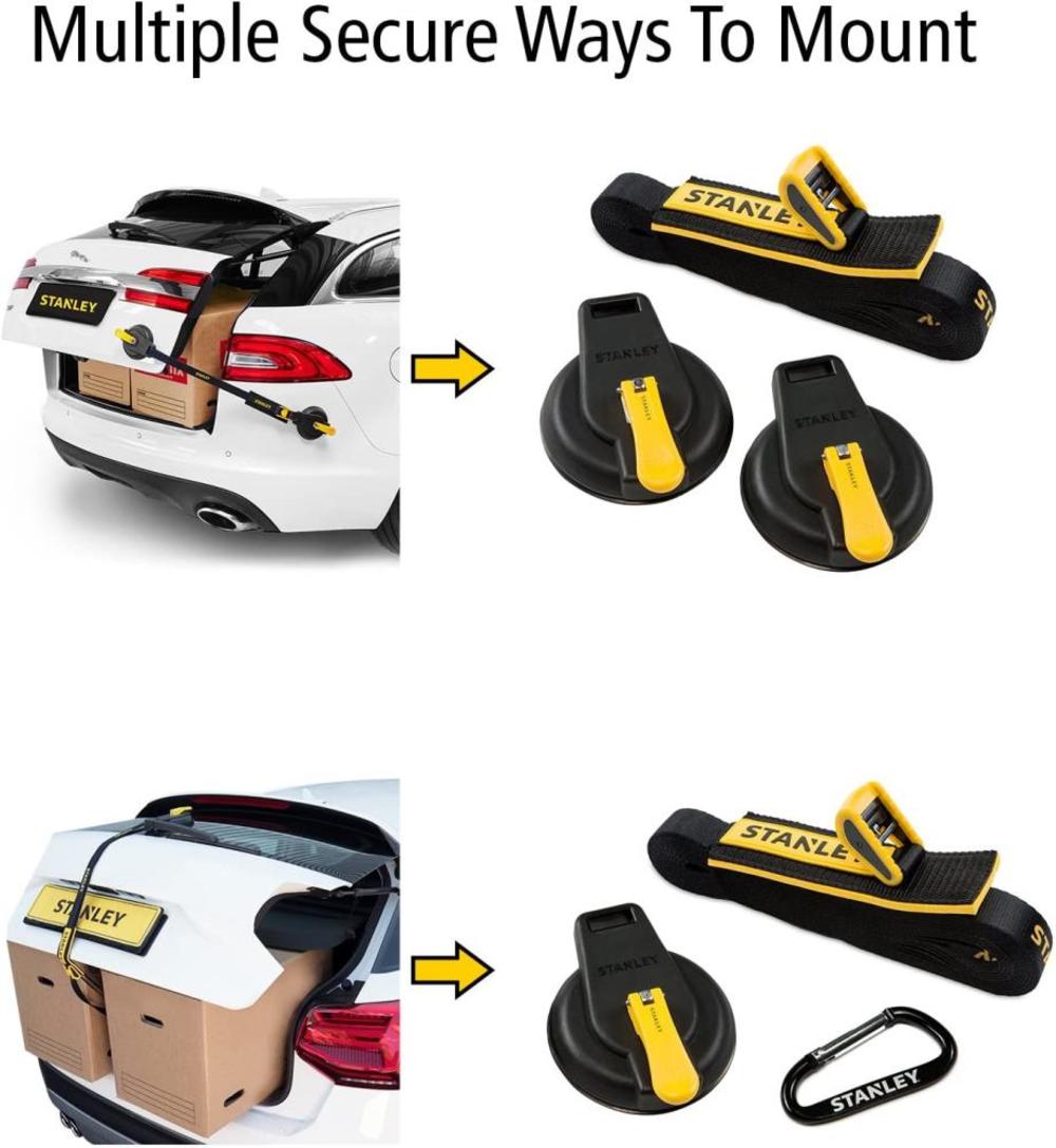 Stanley S4001 Suction Cup Tie Down Kit 400 lbs Capacity Heavy Duty - Ascmtools