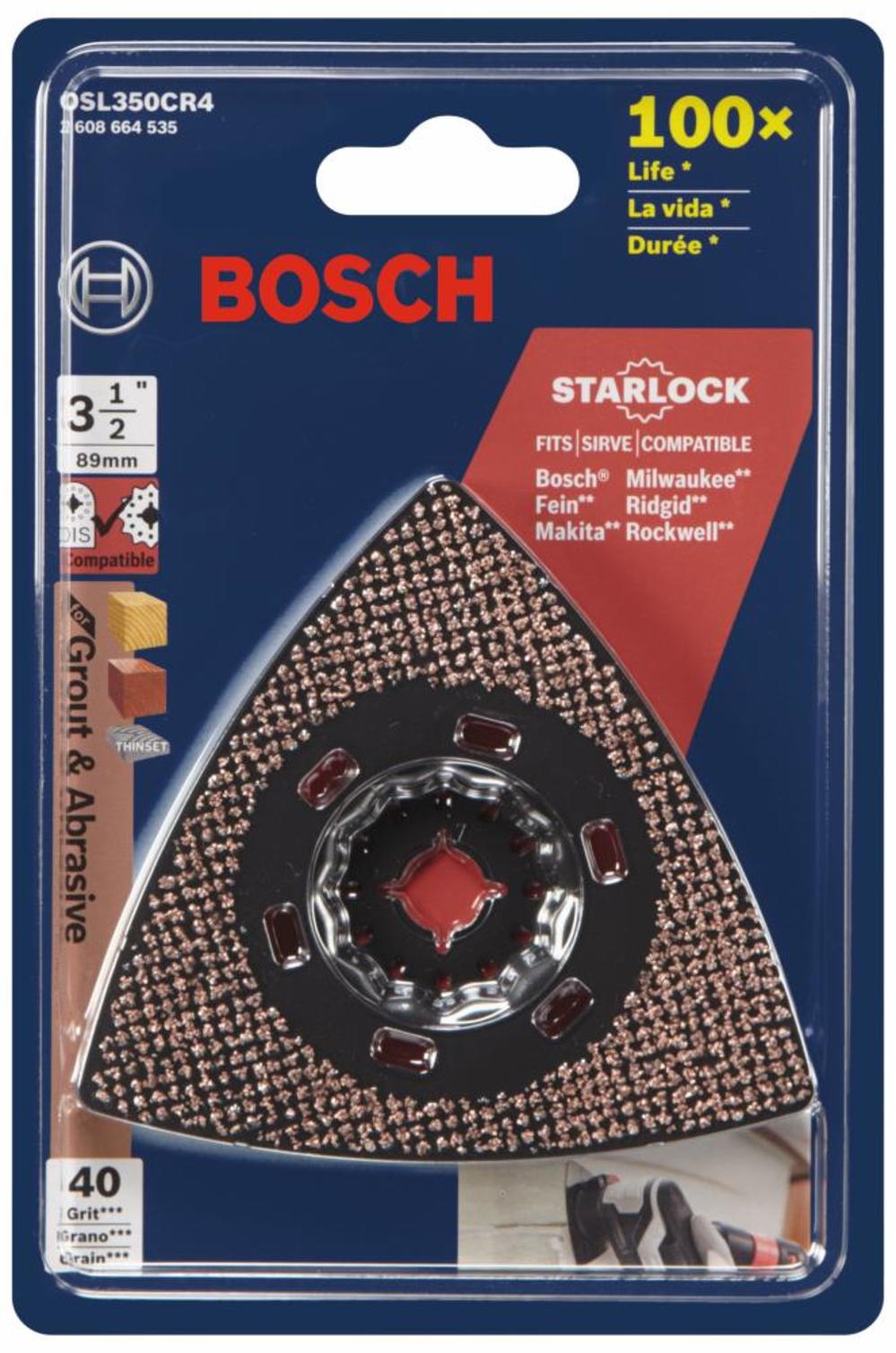 Bosch Starlock Oscillating Multi-Tool Carbide 40 Grit Delta Sanding Pad - Ascmtools