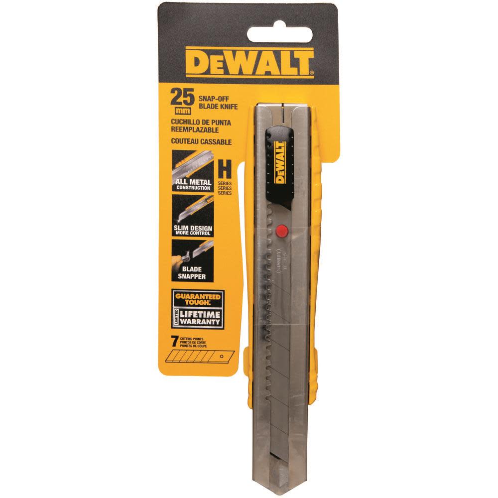 DEWALT 25 mm Metal Body Snap Off Knife - Ascmtools