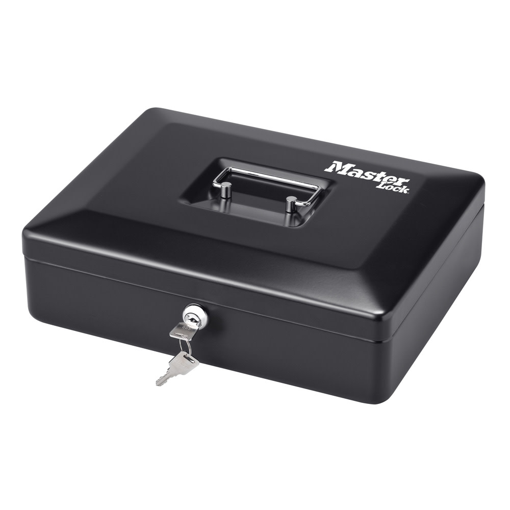 Master Lock Sentry Keyed Cash Box Safe Black Steel - Ascmtools