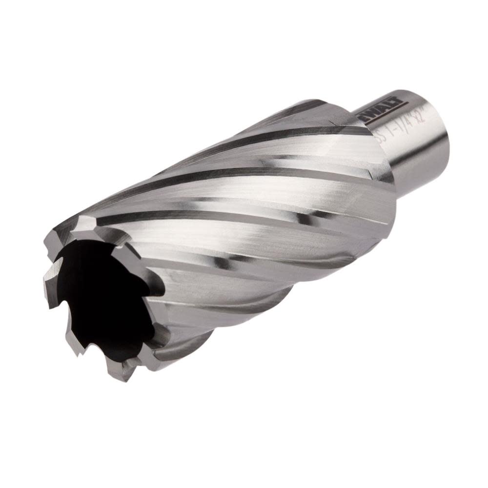 DEWALT Annular Cutter 1 1/4″ X 2″ HSS 3/4″ Weldon - Ascmtools