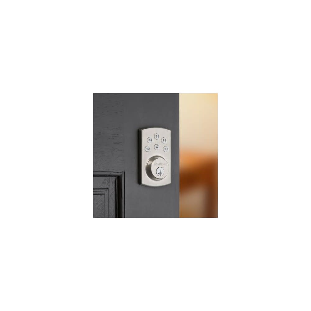 Kwikset Satin Nickel Keyed One Side Powerbolt 2 Electronic Deadbolt - Ascmtools