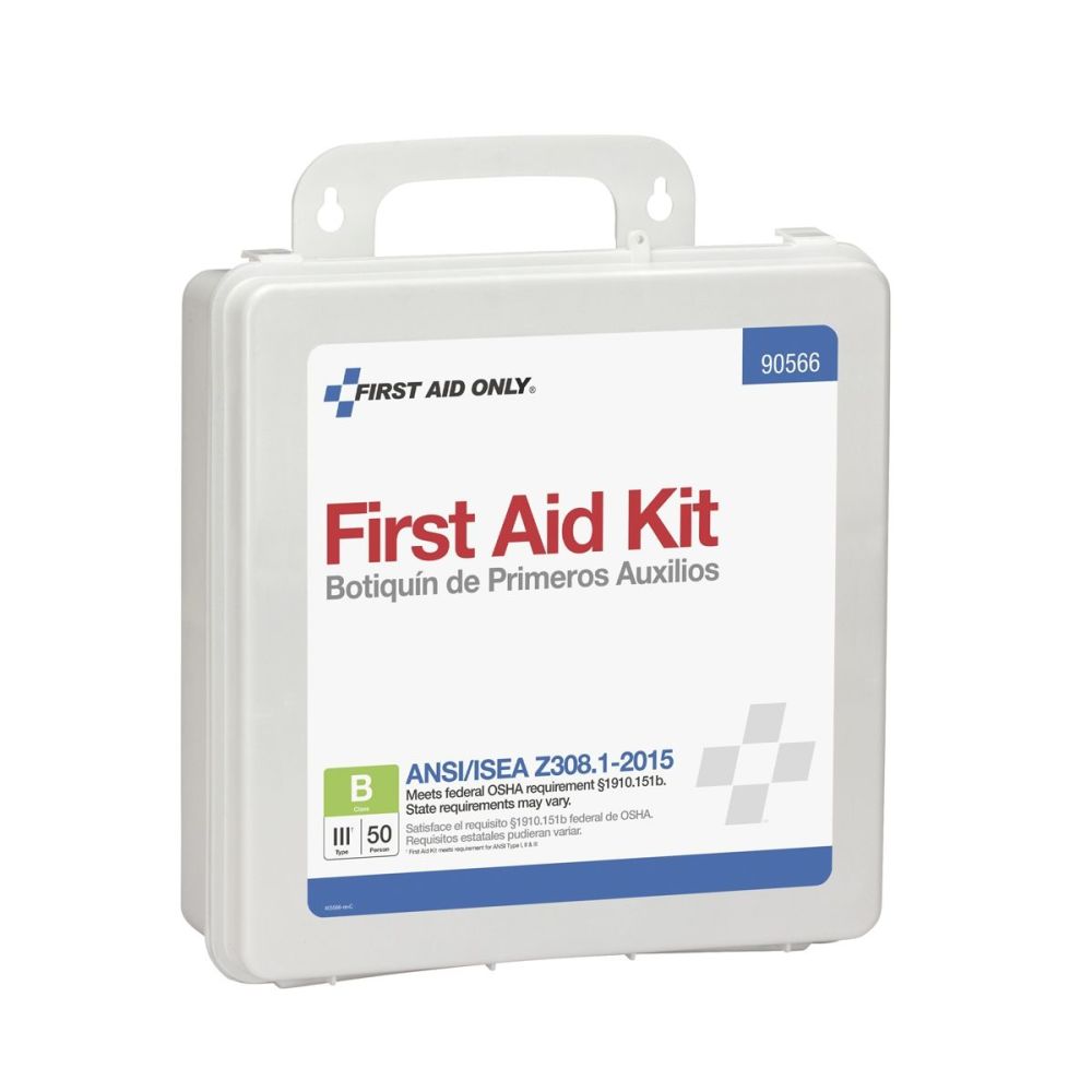 First Aid Only First Aid Kit 50 Person Bulk Plastic Case ANSI B - Ascmtools