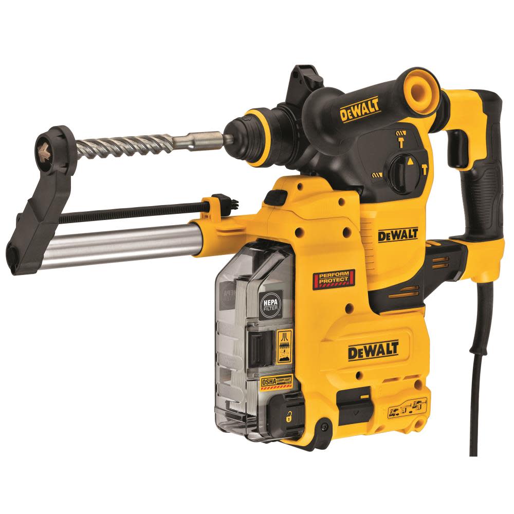 DEWALT 1-1/8-in SDS-plus Keyless Rotary Hammer with Dust Extractor - Ascmtools