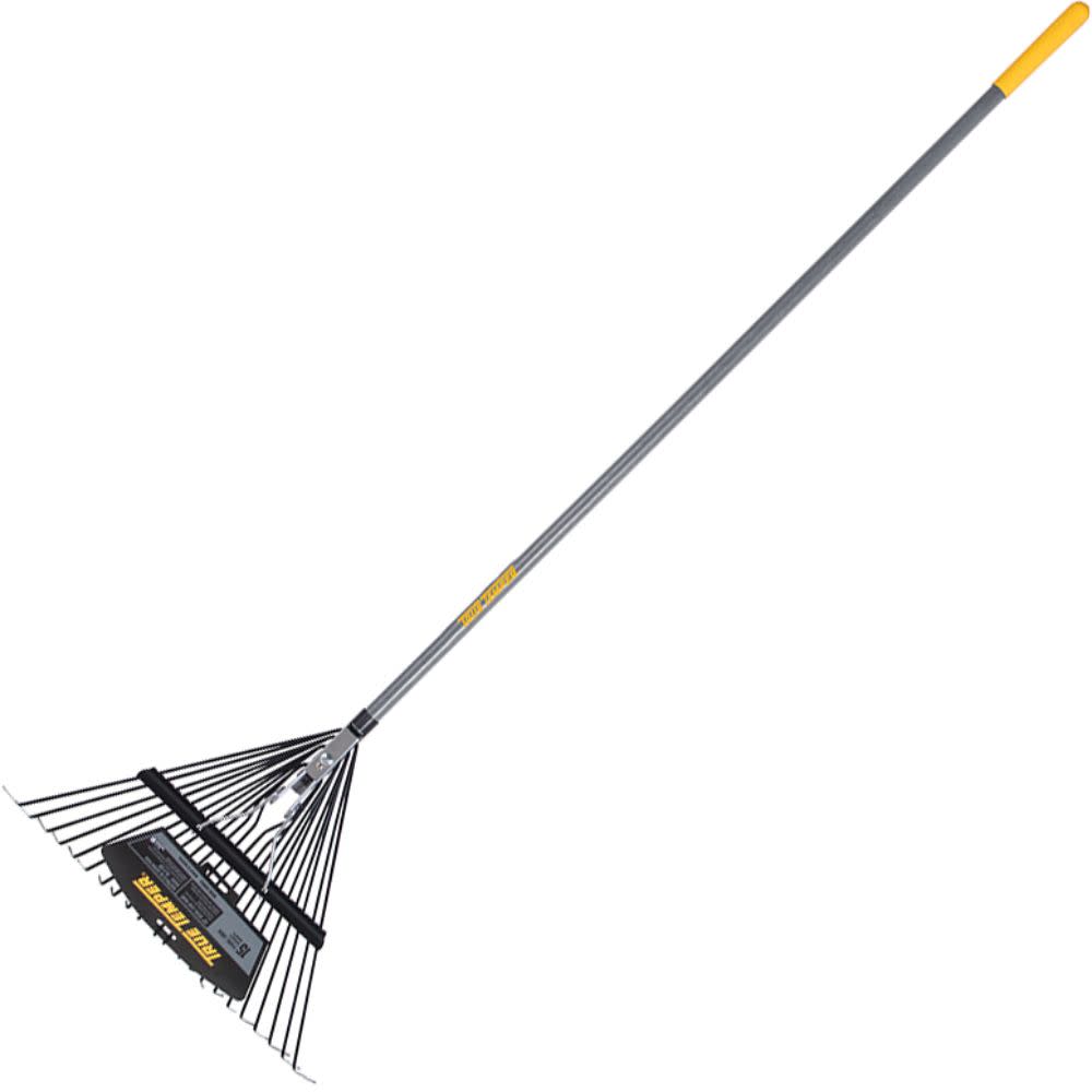 True Temper 22-Tine Steel Leaf Rake with Hardwood Handle - Ascmtools