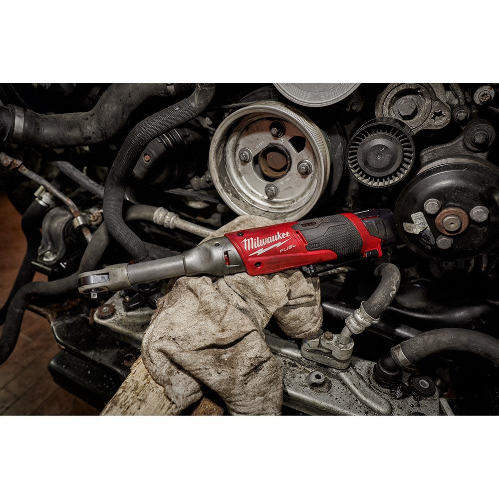 Milwaukee M12 FUEL 1/4 in. Extended Reach Ratchet Reconditioned - Ascmtools