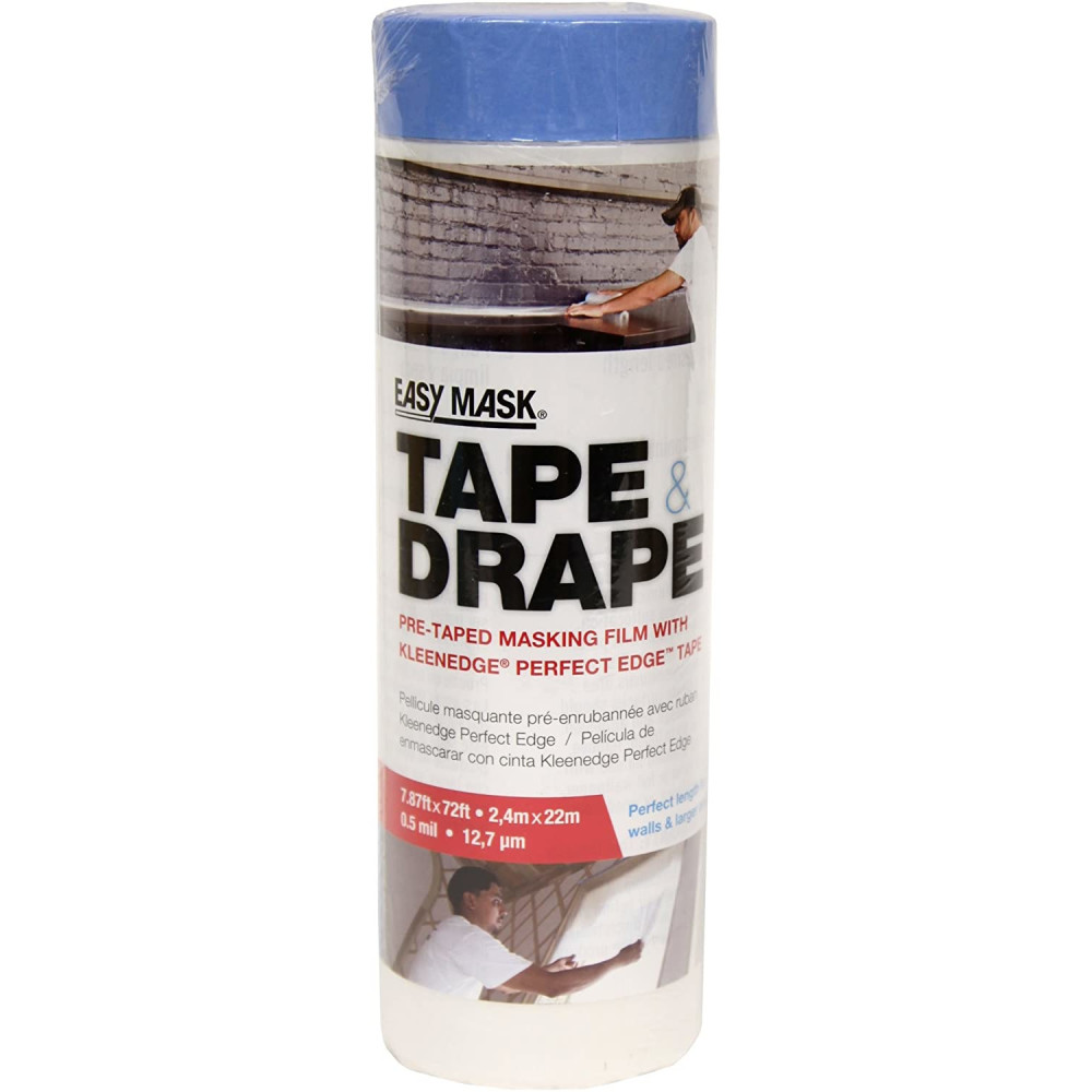 Trimaco Tape & Drape Clear Plastic Masking Tape 8 x 72′ - Ascmtools