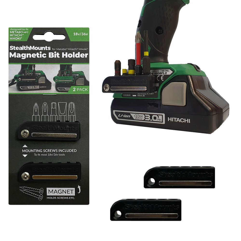 Stealthmounts BLACK Bit Holder for Metabo HPT 2pk - Ascmtools