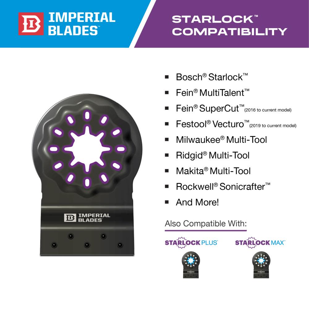 Imperial Blades IBSL310-3 Starlock 1-3/16″ Standard Thin Metal Blade 3PC - Ascmtools