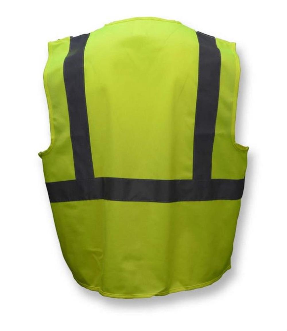 Radians Solid Economy Type R Class 2 Safety Vest with Zipper – Hi Viz Green – 4X - Ascmtools
