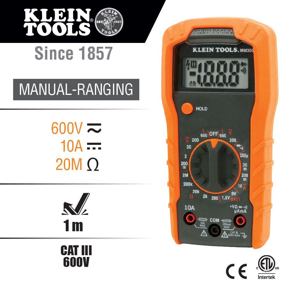 Klein Tools Digital Multimeter Manual 600V - Ascmtools