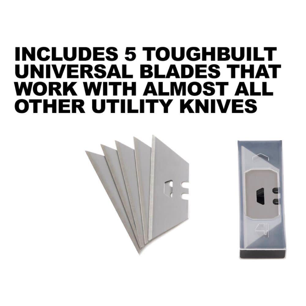 Toughbuilt Scraper Utility Knife with 5 Blades - Ascmtools