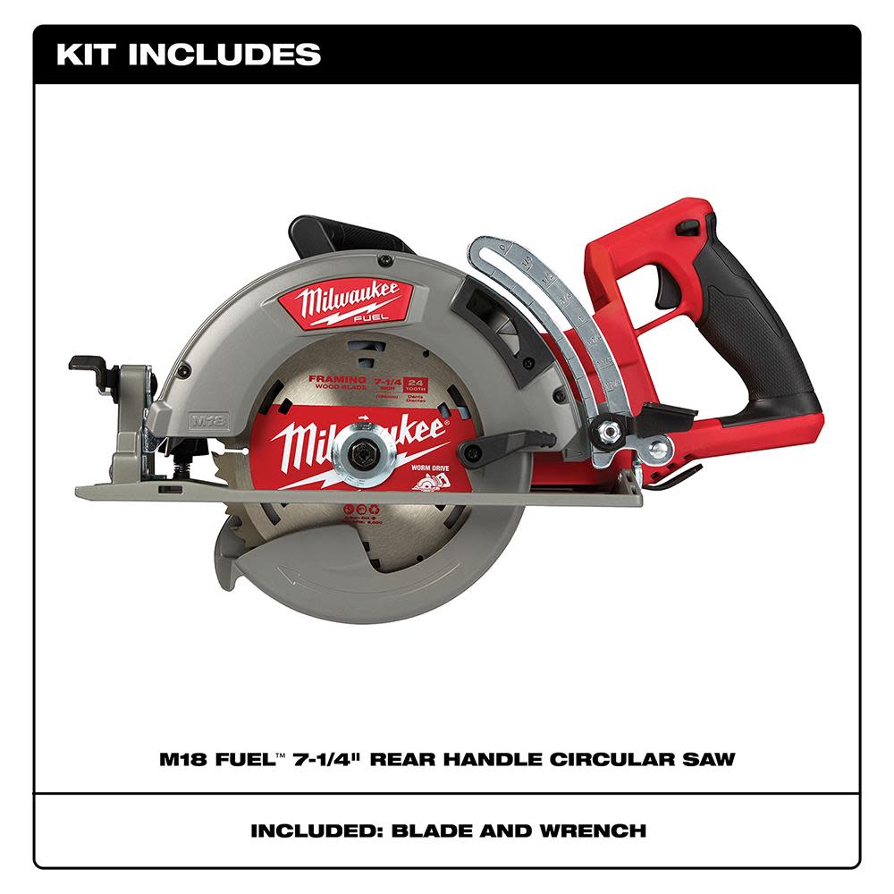 Milwaukee M18 FUEL Rear Handle 7-1/4 in. Circular Saw - Ascmtools