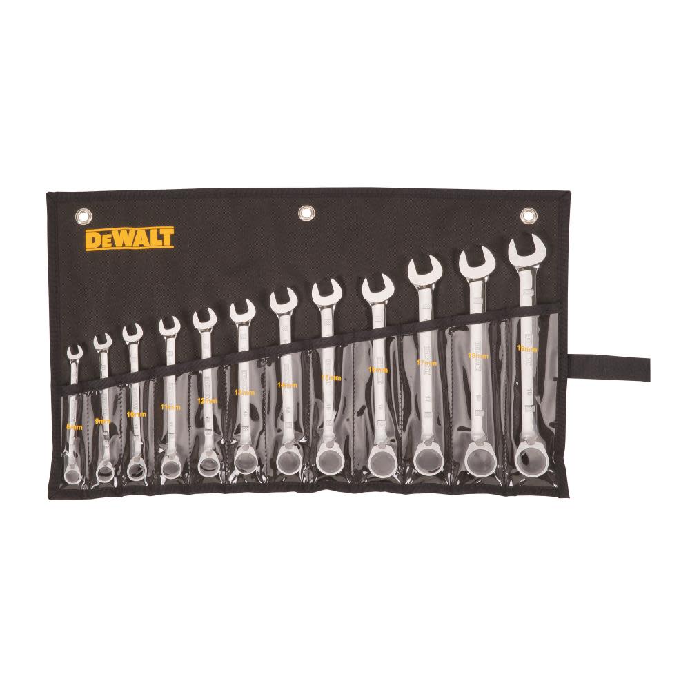 DEWALT 12 Piece Ratcheting Metric Wrench Set - Ascmtools