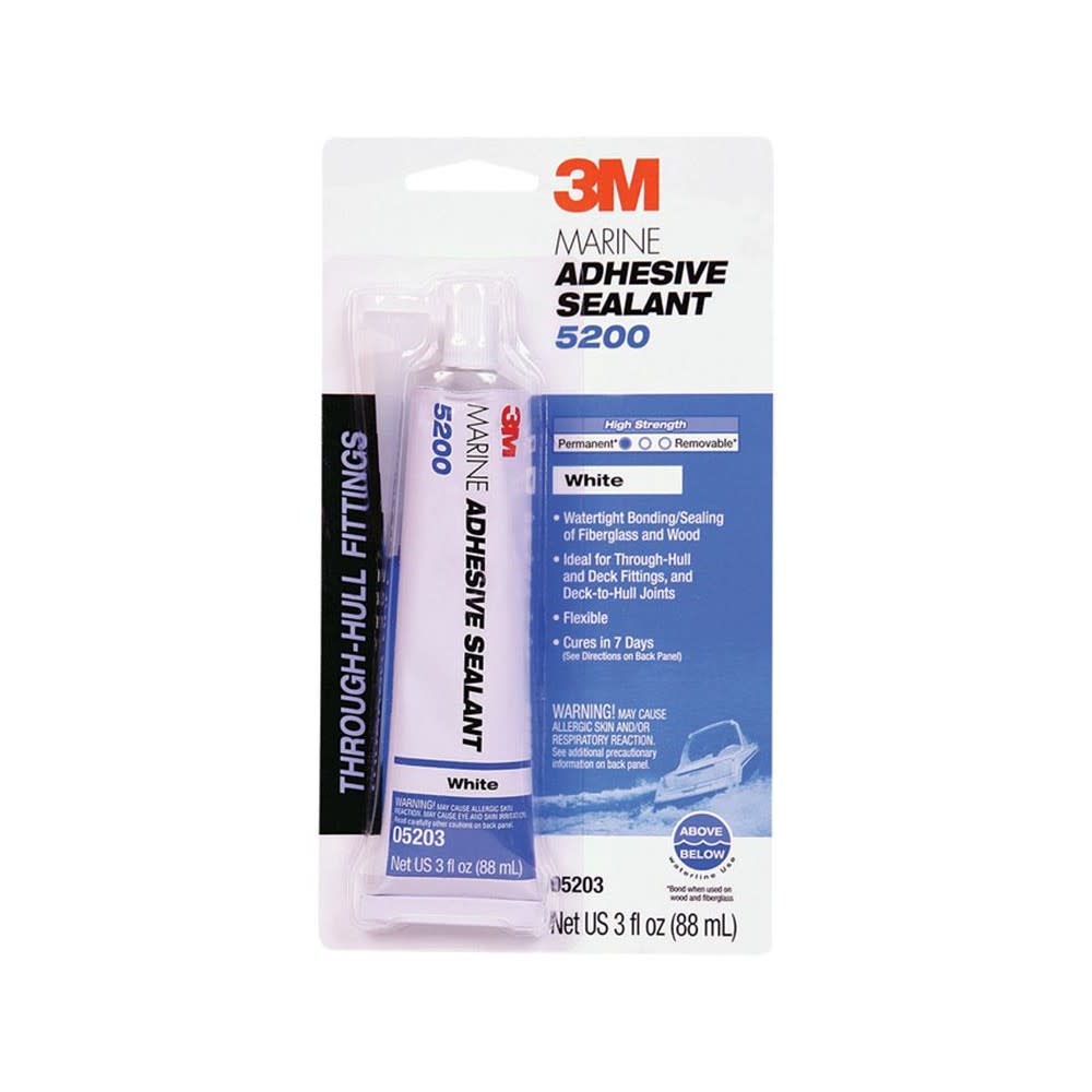 3M 3oz 5200 Series White Marine Adhesive Sealant - Ascmtools