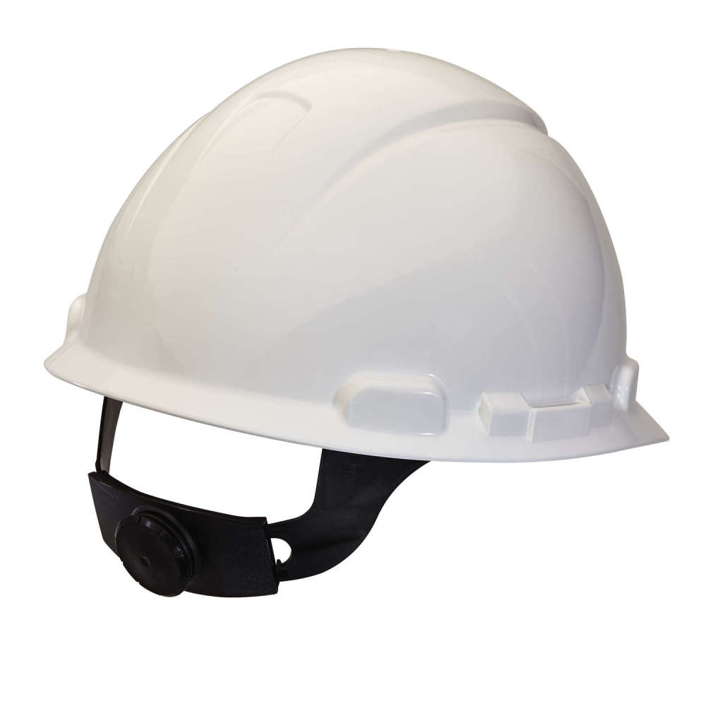 3M White Ratchet Adjustment Non Vented Hard Hat - Ascmtools