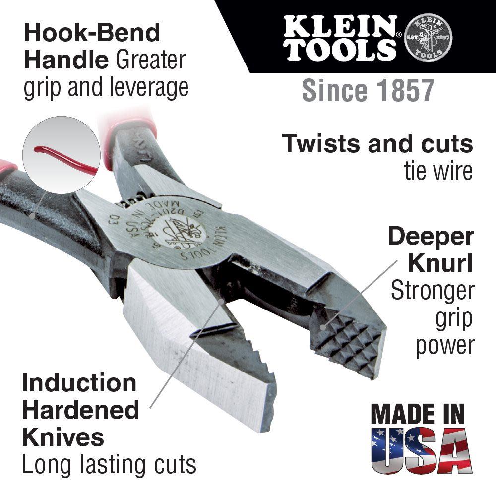 Klein Tools Ironworker’s Pliers Knurled 9″ - Ascmtools
