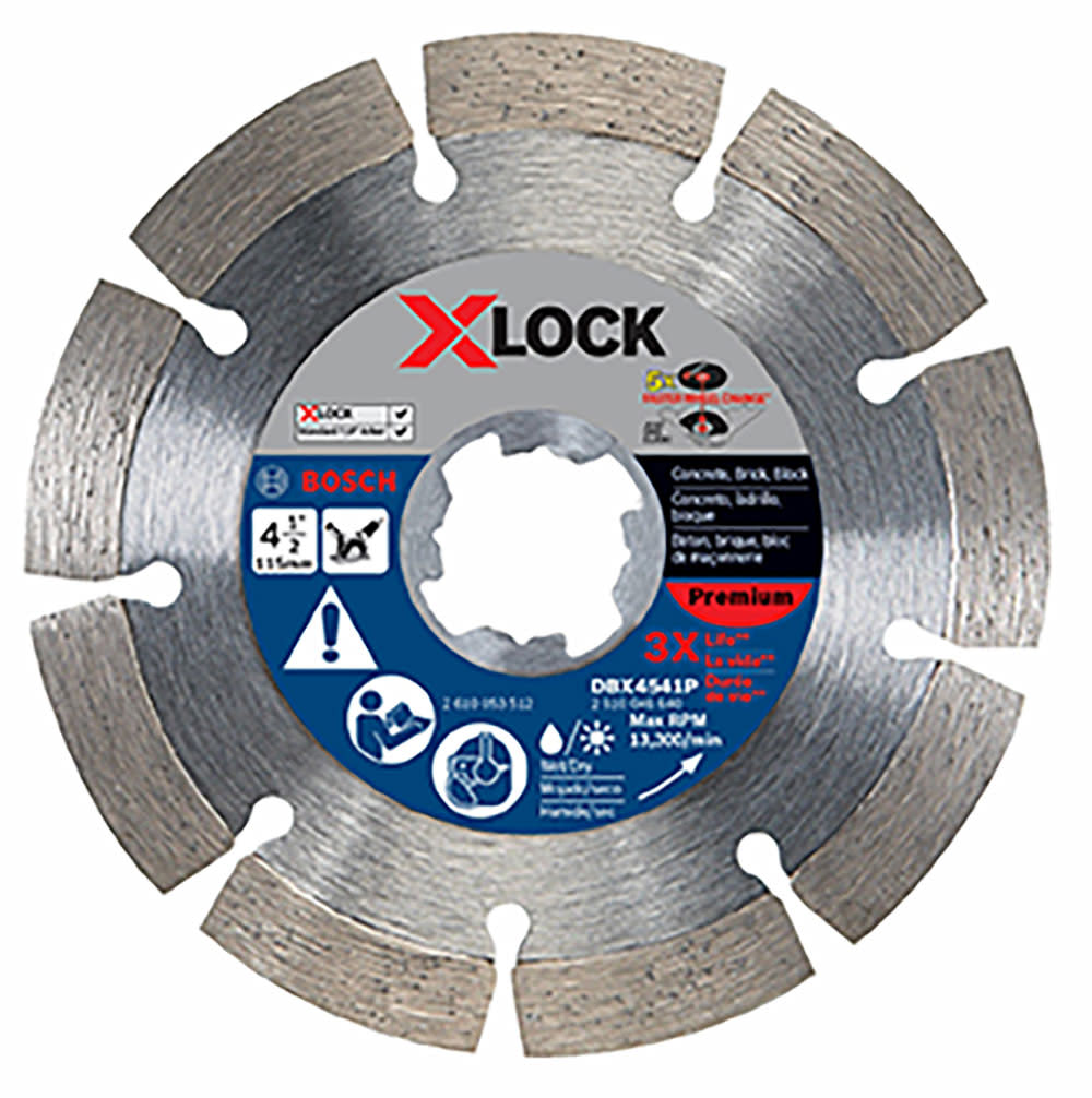 Bosch 4-1/2 In X-LOCK Premium Segmented Diamond Blade - Ascmtools