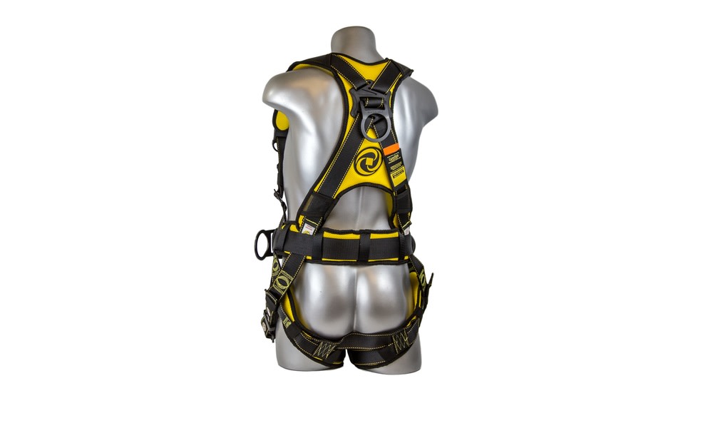Guardian Fall Protection X-Large Cyclone Construction Harness – Black/Yellow - Ascmtools