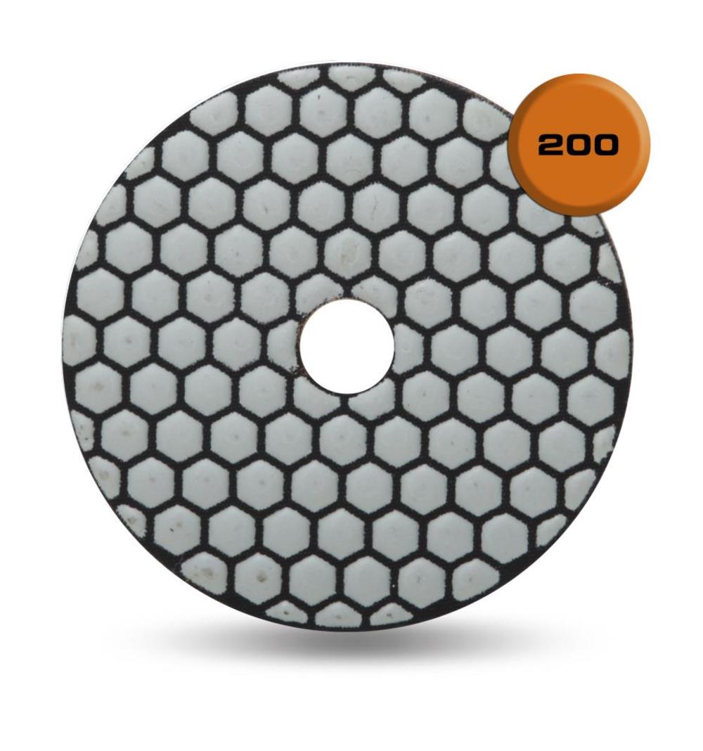 Rubi Tools Resin Dry Polishing Pad 200 Grit 4 In. - Ascmtools