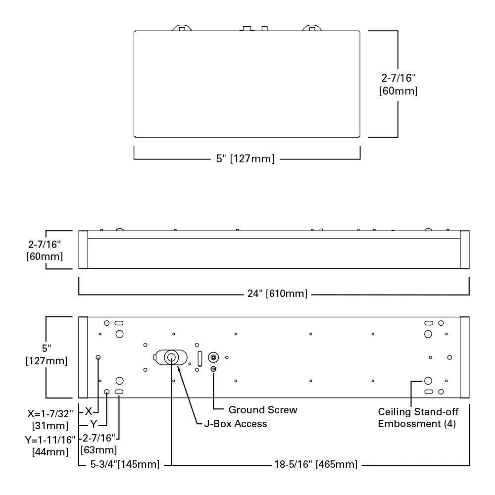 Metalux WP Series Utility Wraparound Light 15.8W 2′ 120V LED - Ascmtools