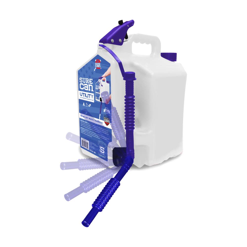 Surecan 5 Gallons 18.93 Liters Multipurpose Utility Transfer Tank - Ascmtools