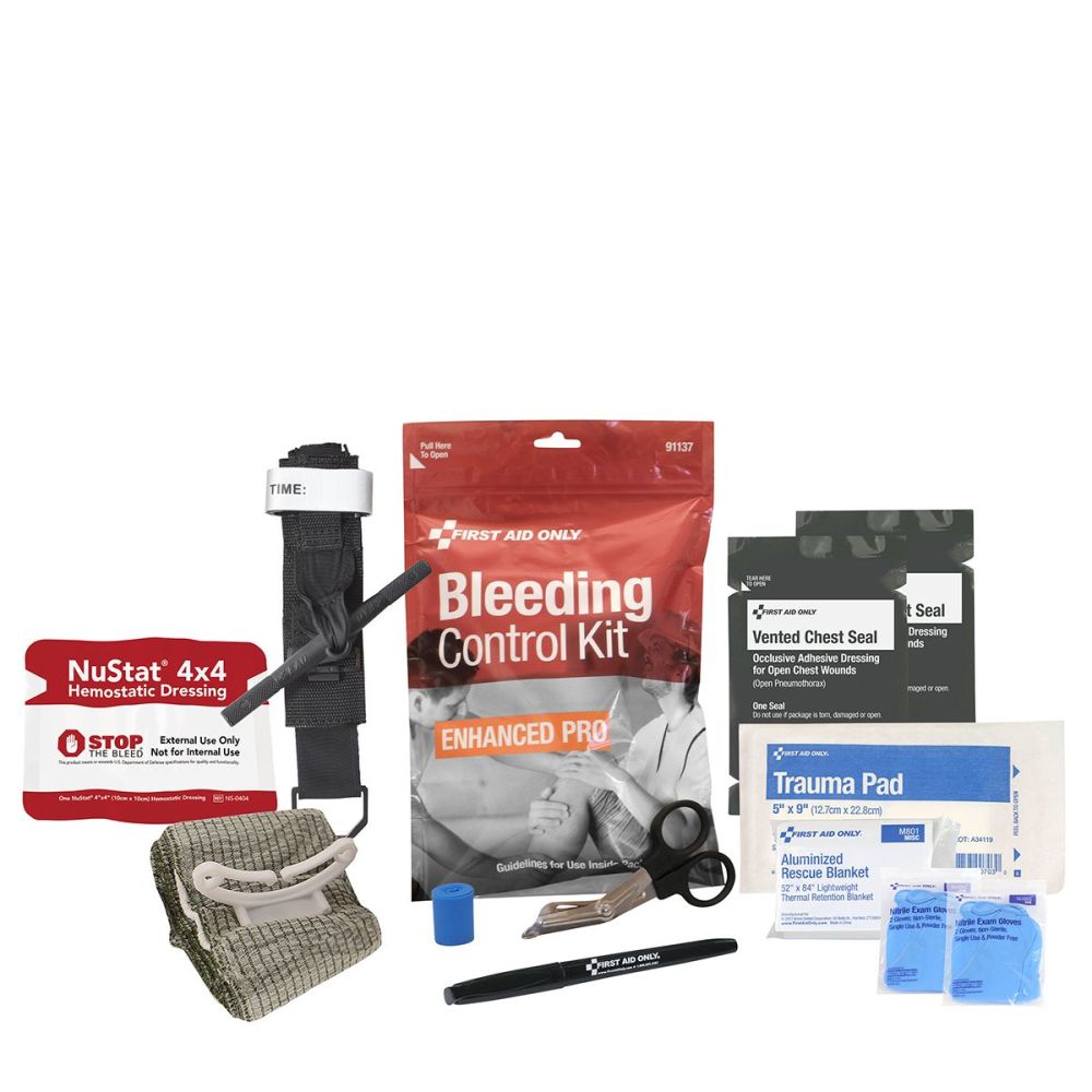 First Aid Only Enhanced Pro Bleeding Control Kit - Ascmtools