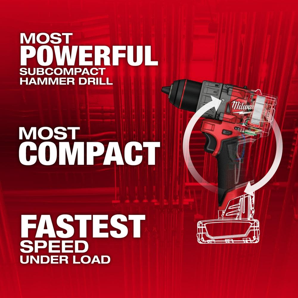 Milwaukee M12 FUEL 1/2″ Hammer Drill/Driver - Ascmtools