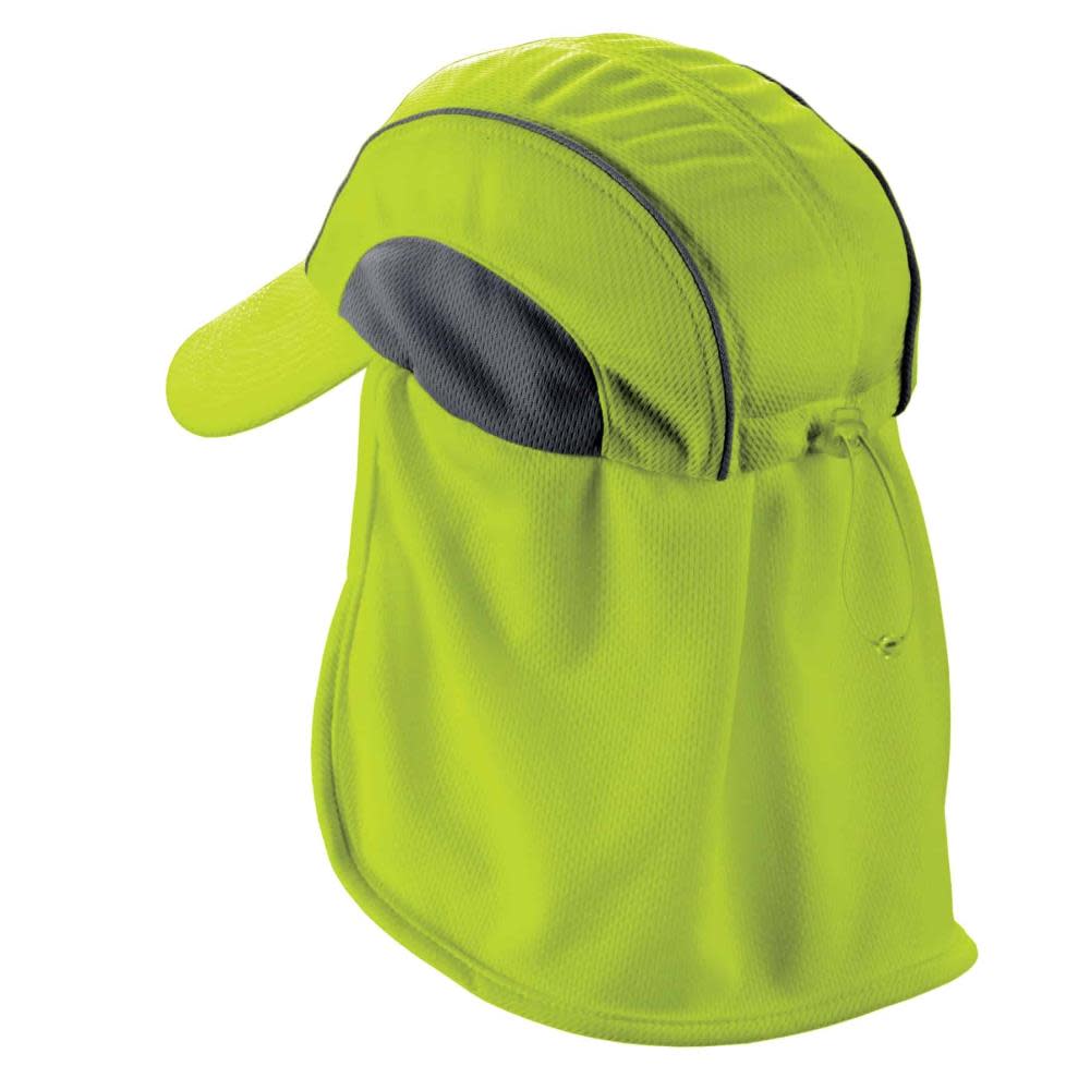 Ergodyne Chill Its 6650 High Performance Hat with Neck Shade Lime - Ascmtools
