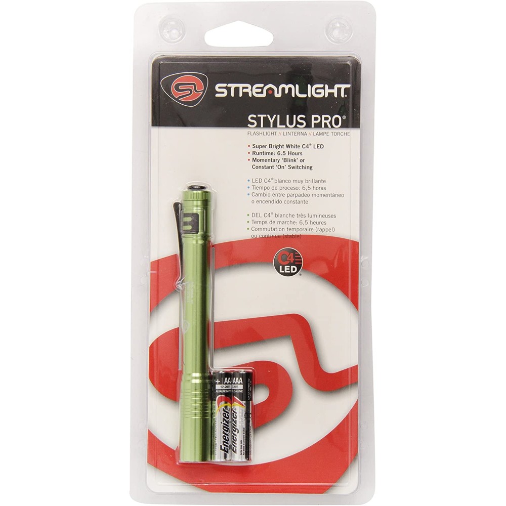 Streamlight Stylus Pro Penlight AAA Battery Powered LED Green - Ascmtools