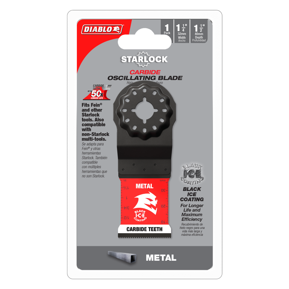 Diablo Tools 1 1/4″ Starlock Carbide Oscillating Blades for Metal - Ascmtools