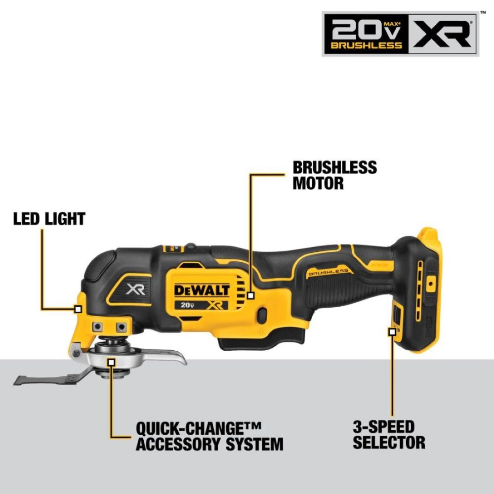 DEWALT 20V MAX XR Oscillating Tool Kit 3-Speed - Ascmtools