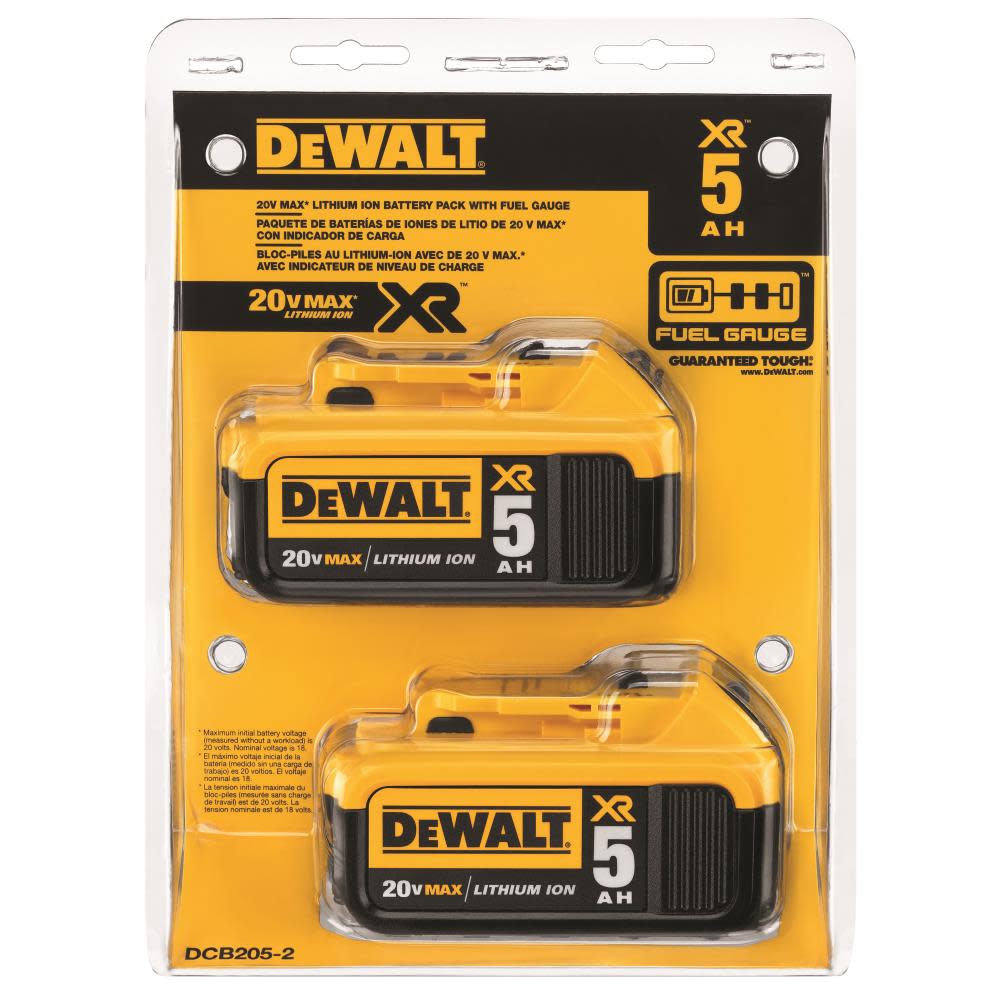 DEWALT 2-Pack 20-Volt 5.0-Amp Hours Lithium Power Tool Batteries - Ascmtools