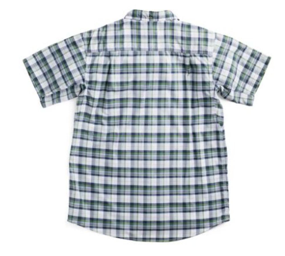 DEWALT Austin Plaid Prostretch Work Shirt Navy/Green Large - Ascmtools