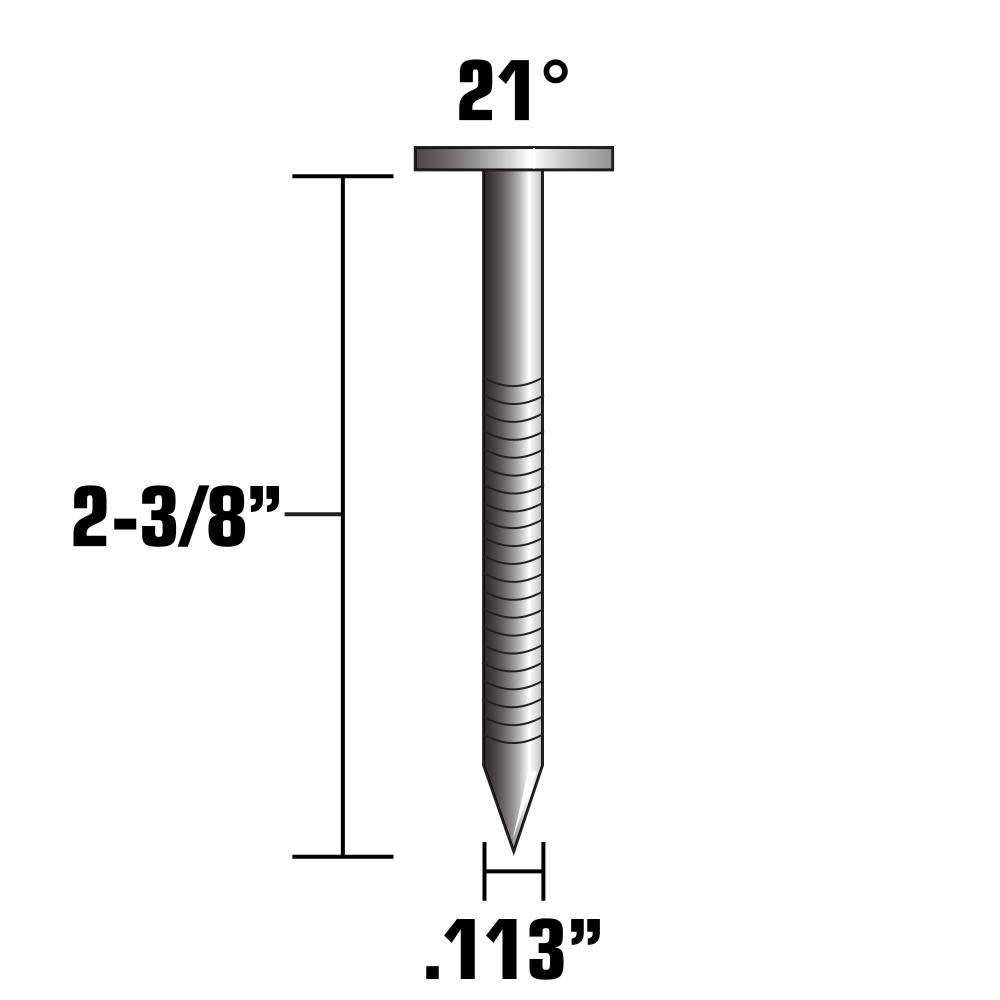 Metabo HPT 2 3/8″ Nails 304 Stainless Steel 1000qty - Ascmtools